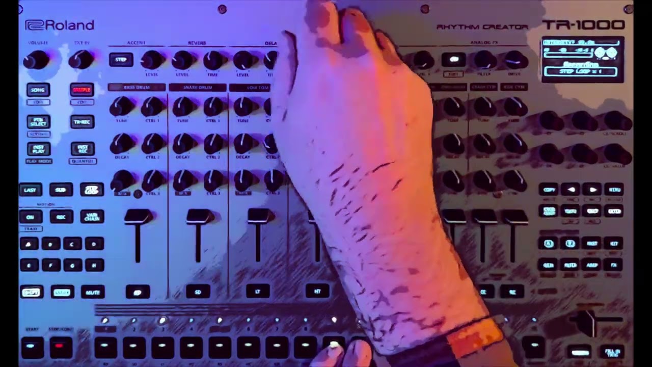 ROLAND TR1000 TEST KORG MINIPOPS SAMPLES (STEP & MORPH) NO TALKING