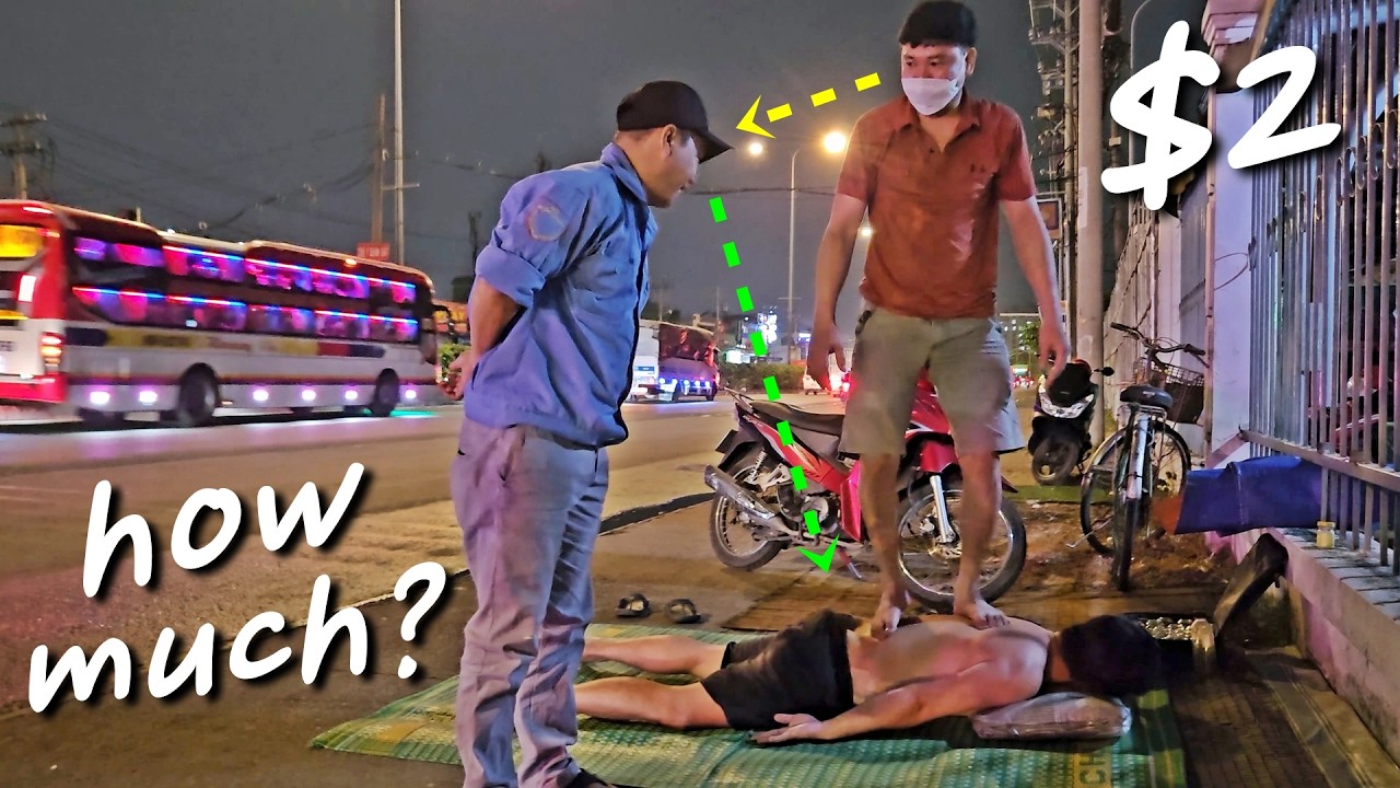 Unbelievable!! $2 Full Body Massage on the Street [4K ASMR]