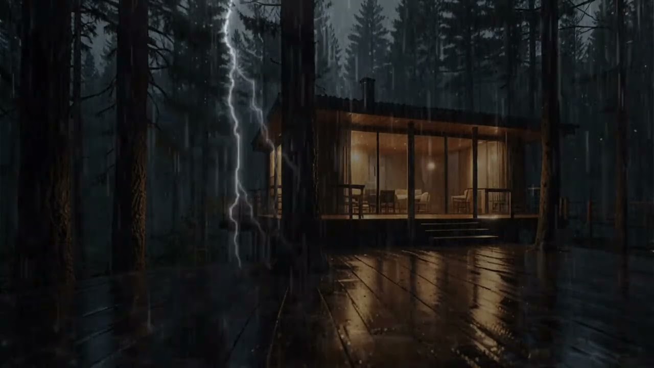 Cozy Bedroom in the Rainforest | Heavy Rain Sounds for Sleeping ASMR