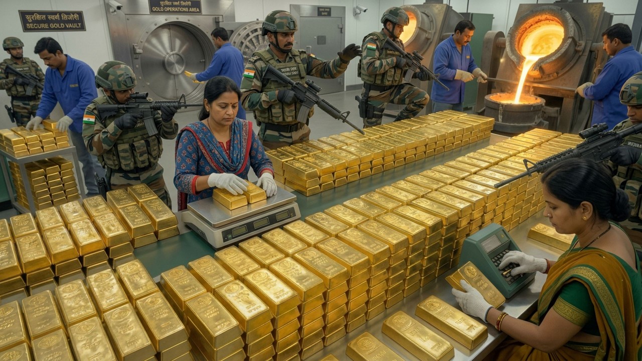 Inside the Indian 24K Gold Factory: How Mining Ore Is Refined Into Gold Bars (Full Process)