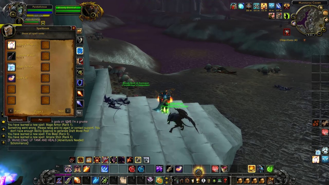 Wow Ascension: ~ Feltouched mode ~ Aiming for some pvp! ( also spotted speed hacker on camera )