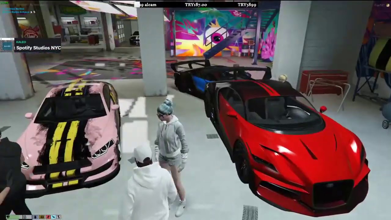 EightbornV - UZAY, ARES'İN ARABASINI BOYUYOR! - PEMBE 8F DRAFTER - GTA V