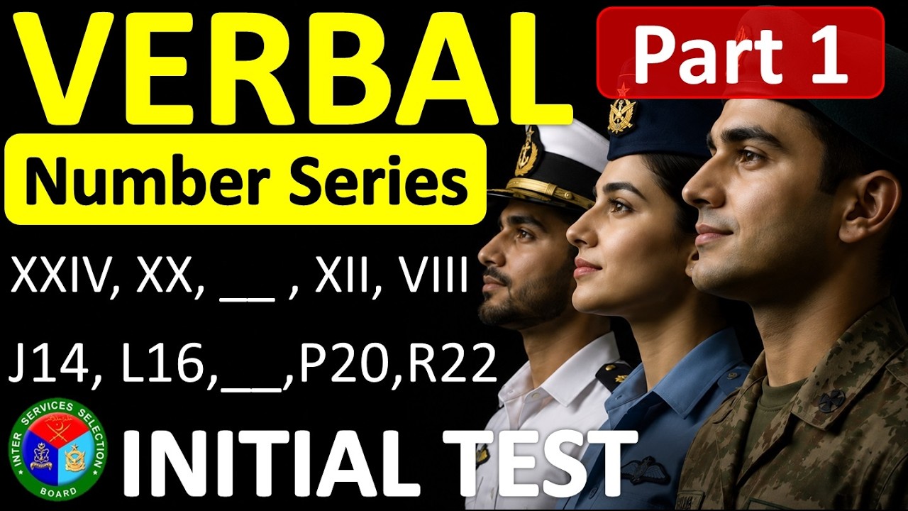 ISSB Preparation | Verbal Intelligence Test | Number Series | Part 1