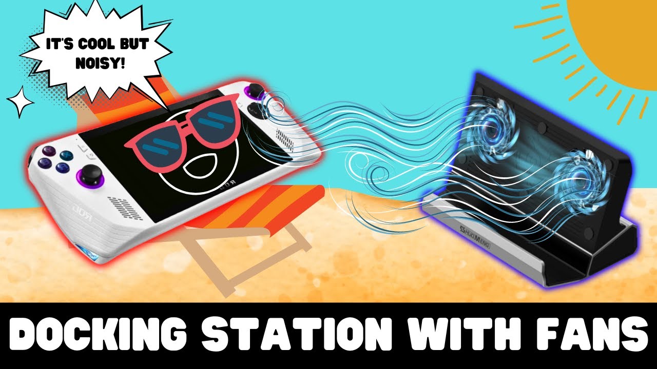 Trying Docking Station with Cooler for ROG ALLY | REVIEW & Fans test 💨