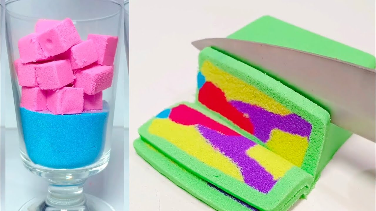 Very Satisfying and relaxing Kinetic sand 6 asmr video