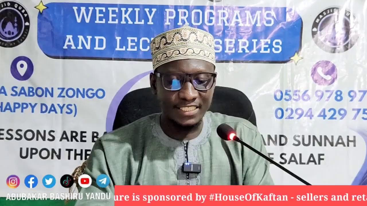 📚 𝐁𝐨𝐨𝐤 : MA'ALIM SUNNAH 32🎙𝐒𝐩𝐞𝐚𝐤𝐞𝐫 : ABUBAKAR BASHIRU YANDU.
