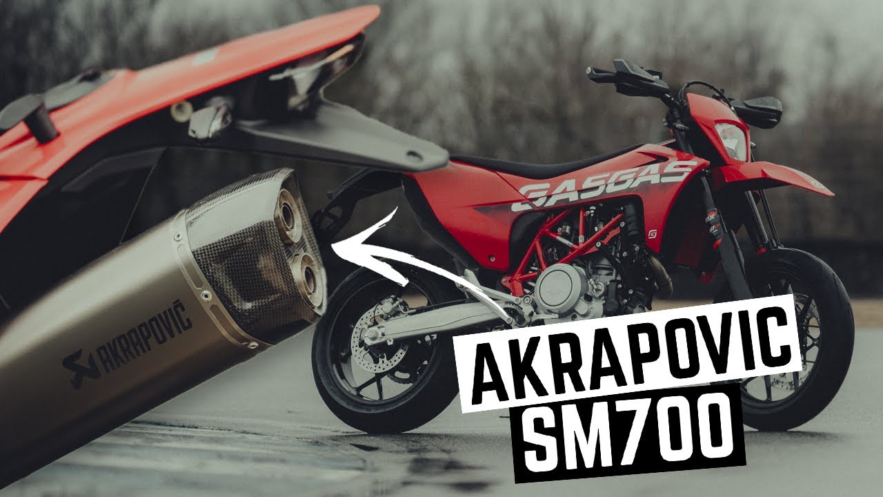 AKRAPOVIC EXHAUST ON MY NEW GASGAS SM 700!! (High quality AUDIO)