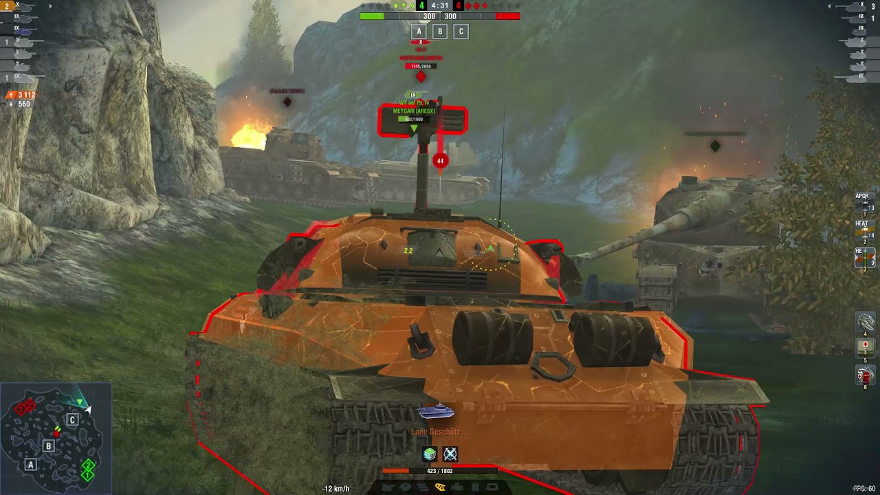 Vickers Light | 4,6k dmg/4 kills - HE regelt | Standard
