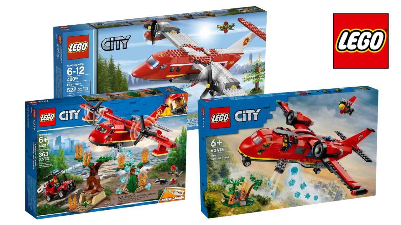 LEGO Fire Rescue Plane Compilation Collection | Sets 4209, 60217 & 60413 in Action!