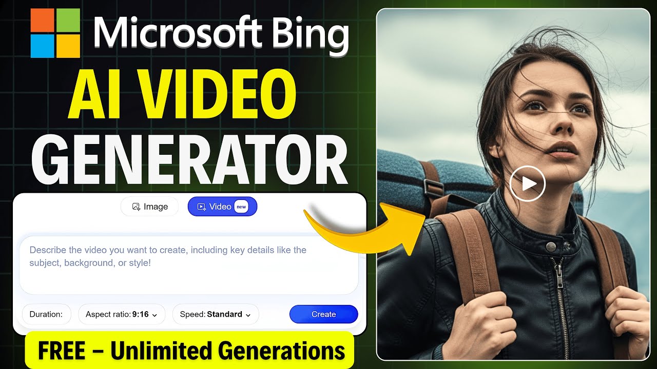 AI Video Kaise Banaye | Text to Video | Image To Video | Free & Unlimited Bing AI Video Generator