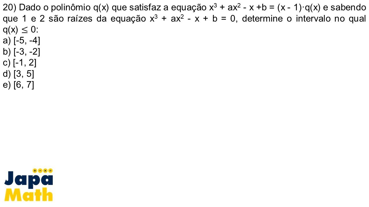 Prova Resolvida EsPCEx (2013 - 2014) - Polinômios