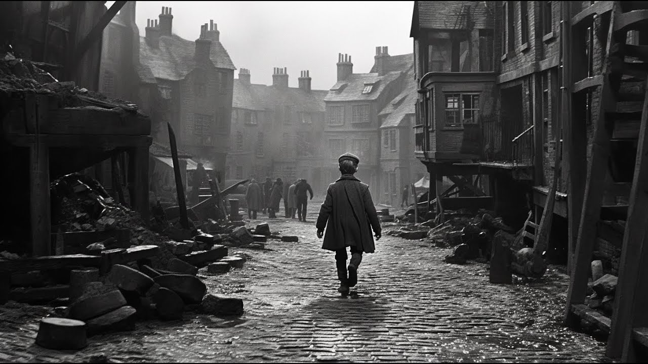 Gymnop&eacute;dies No1 &Eacute;ric Alfred Leslie Satie - The Children of Poverty in Victorian England, Photo Slide