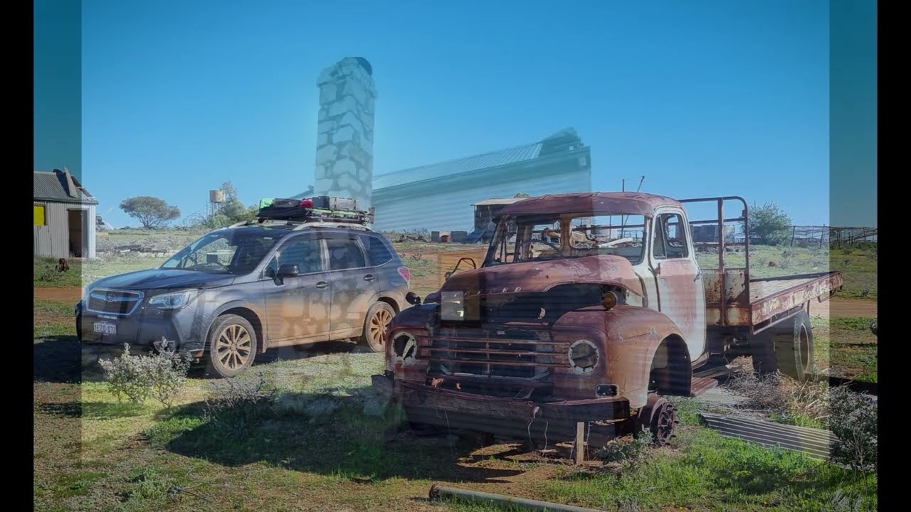 Wildflowers, Abandoned Buildings, Old Car Graveyard, and an Old Subaru - Welcome to Barnong Station.