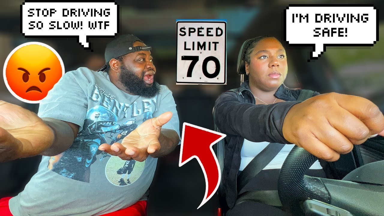 Driving EXTREMELY SLOW PRANK On Husband *HE WENT OFF*