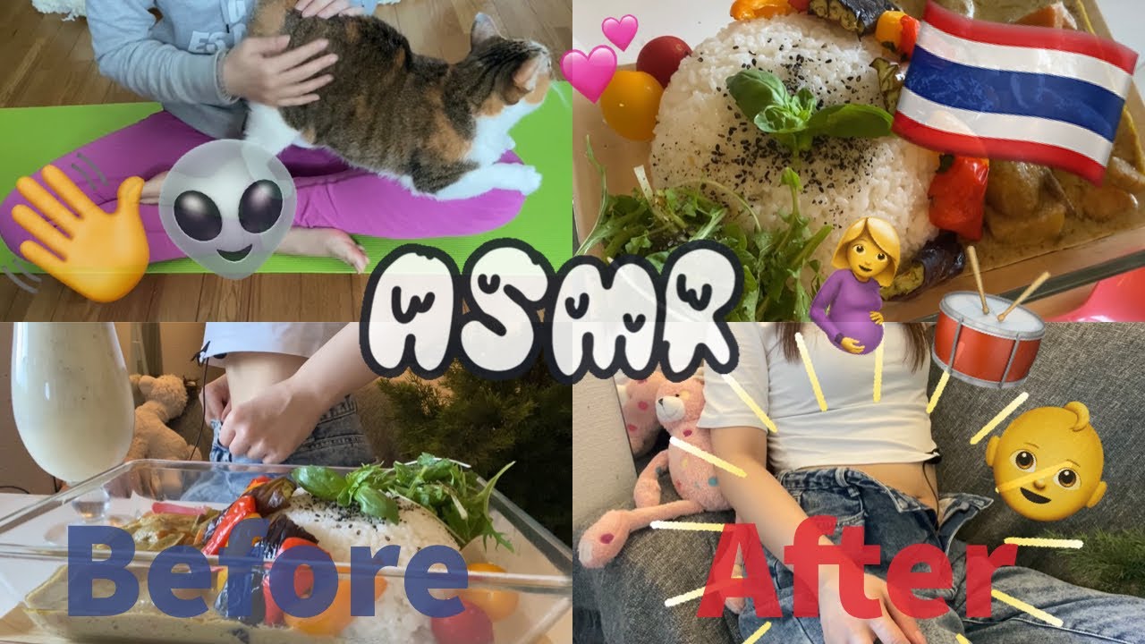 SUB) Я слишком много съел и кнопка не закрывалась 🤰👖 (урчание в животе).