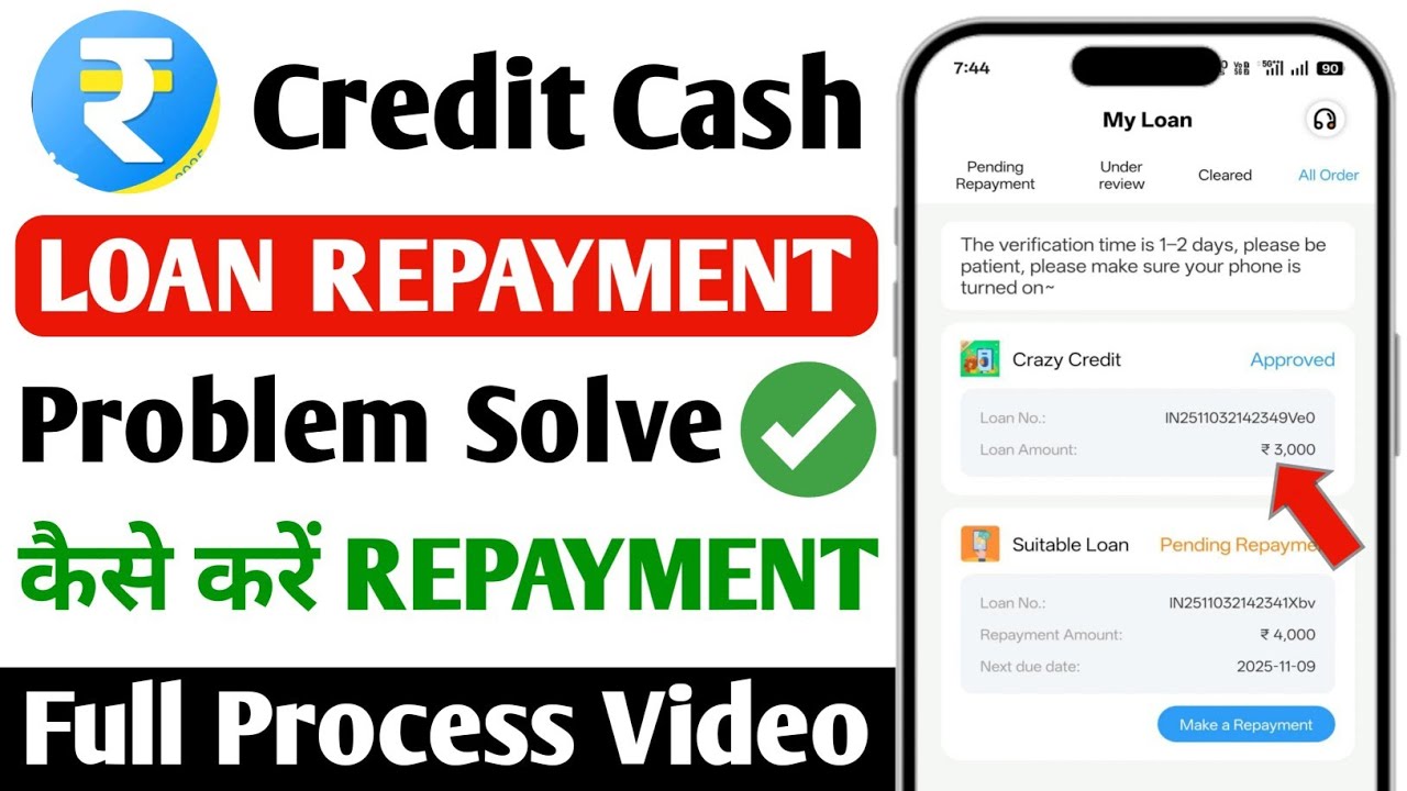 Credit Cash loan Repayment kaise kera | क्रेडिट कैश लोन कैसे रिपेमेंट करें | #Credicashloanrepayment