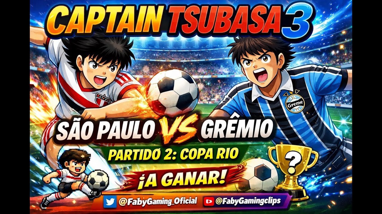 Captain Tsubasa 3 – ¡DURA PRUEBA! São Paulo 🆚 Grêmio | ¿Tsubasa podrá hacerle un gol a Meon? 🧤🔥