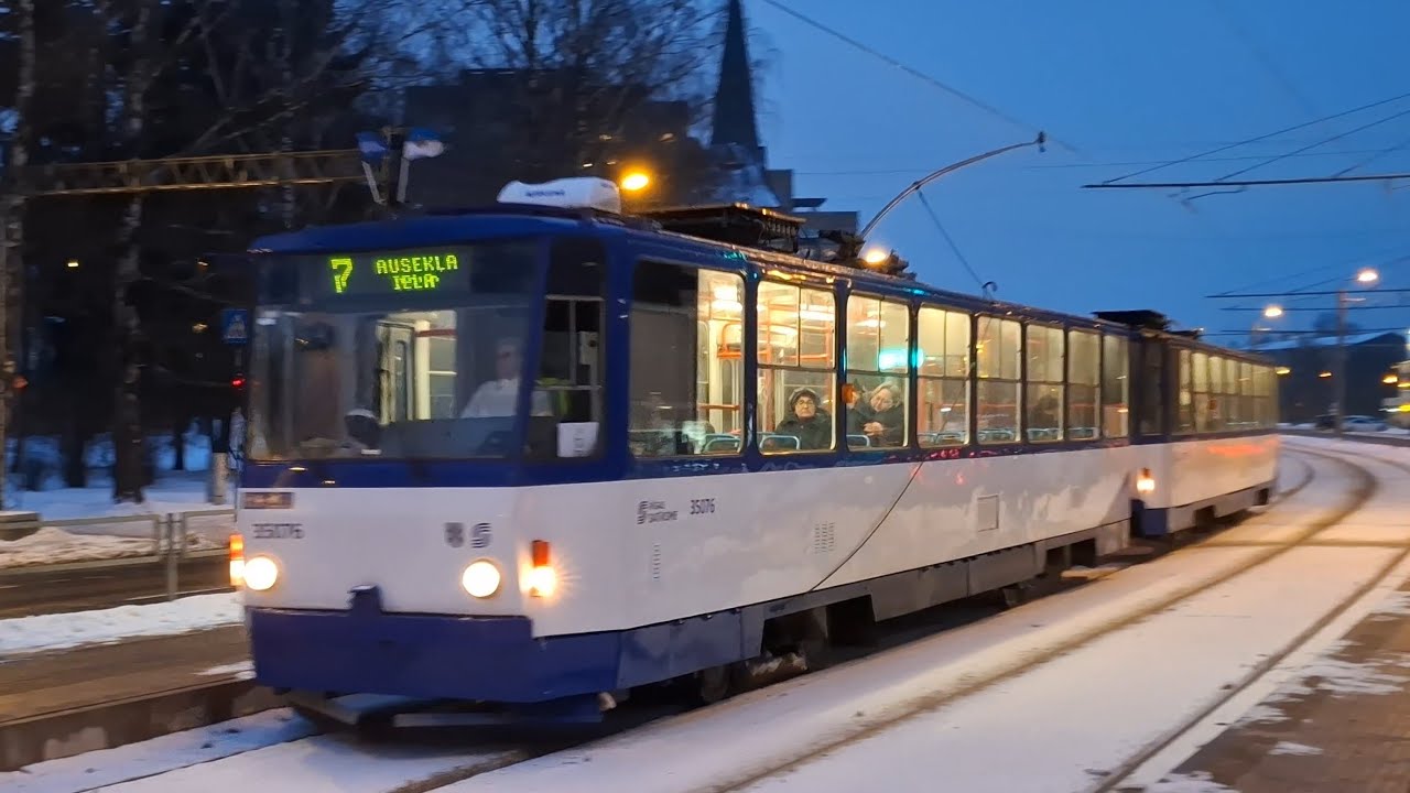 Tatra T3MR- 35076 + 35087 Rušonu iela 