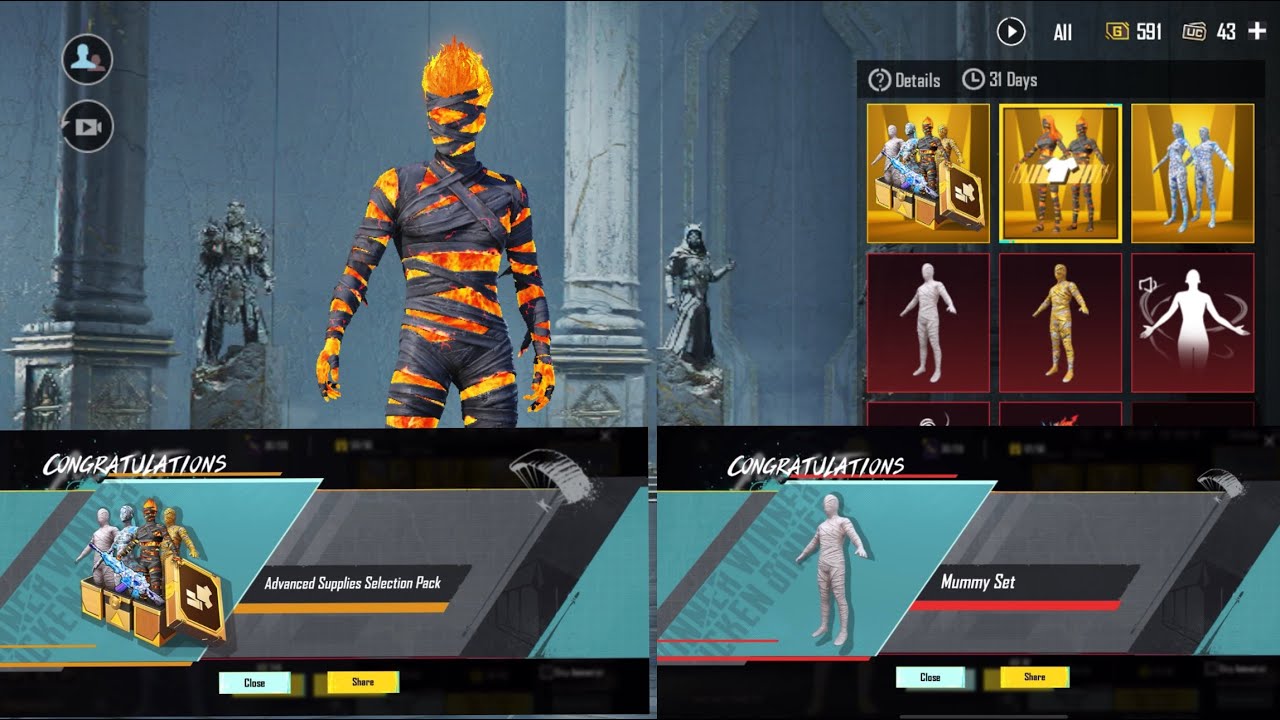 4000 UC MUMMY SET CRATE OPENING | I GOT ALL SETS 😍 | INFERNO FIEND (FIRE MUMMY)CRATE OPENING | #bgmi
