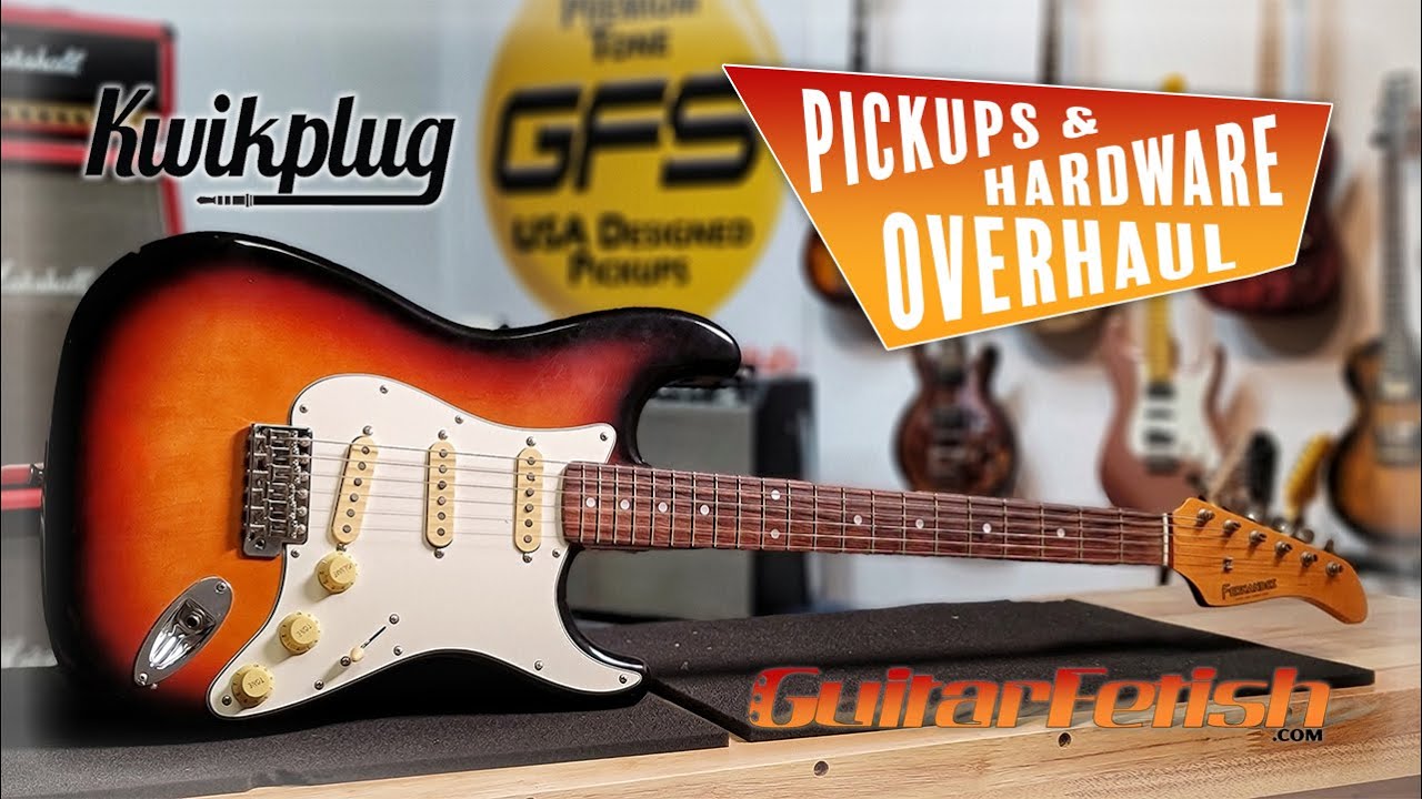 GFS Affordable Grey Bottom Single Coil Pickups & Hardware Upgrade Demo - GuitarFetish