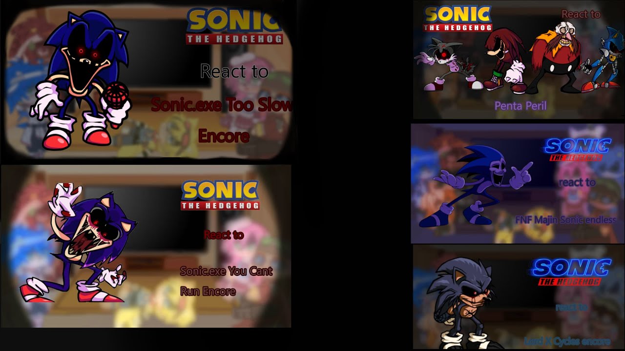Sonic characters react to FNF Sonic.exe week full recap (changes) Part 1 to 5