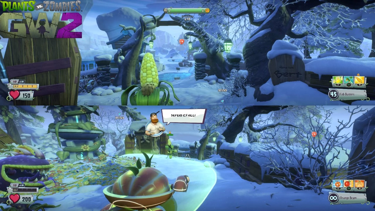 Plants vs. Zombies: Garden Warfare 2 Local 2-Player Co-Op Split Screen | Gardens & Graveyards