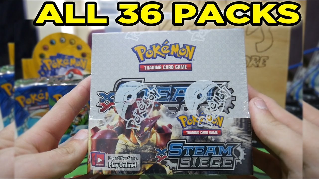 Opening a Pokemon Steam Siege Booster Box!! ALL 36 PACKS!!