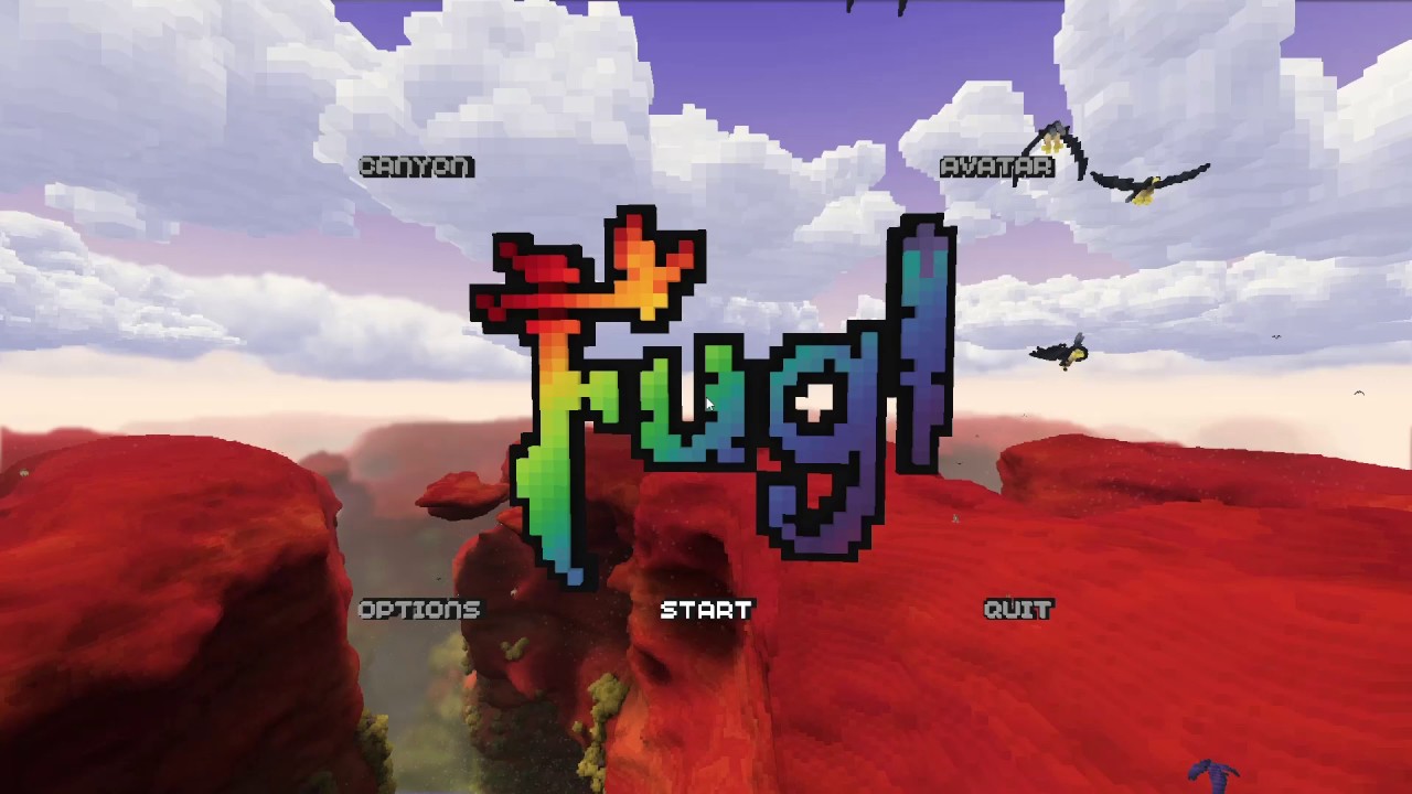 Fugl Gameplay | No Commentary | No Music | Longplay | Full HD | Relaxing pixel Canyons | 25 minutes