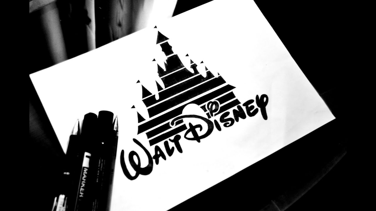 How to draw Disney Logo / Как нарисовать лого Дисней  / DA