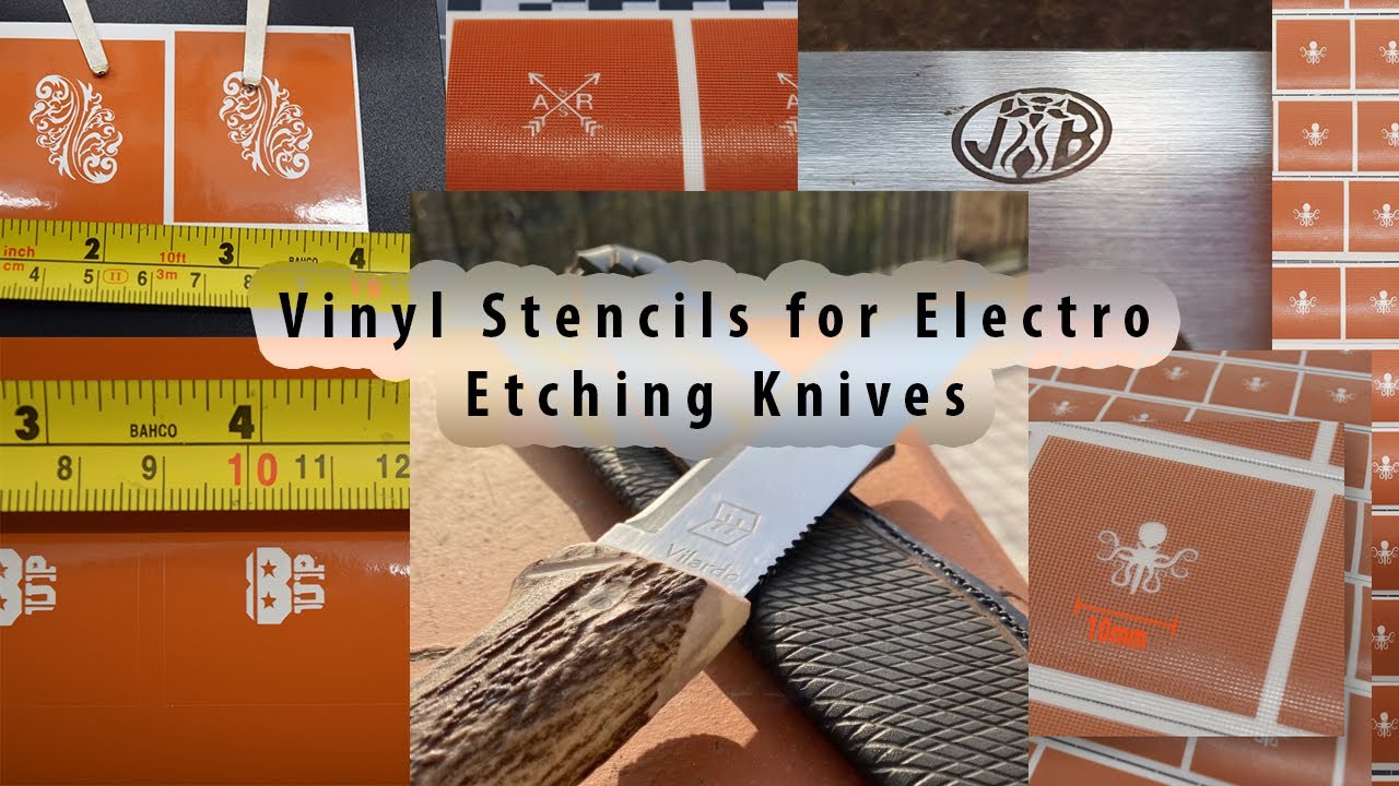 How to Apply Adhesive Vinyl Stencils for Knife Making - Electro Etching
