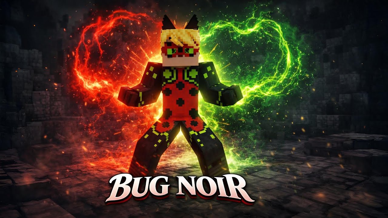 Minecraft Miraculous – демонстрация мода Bug Noir!