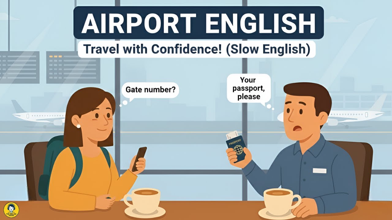 Airport English Conversation for Beginners | Travel Speaking Practice