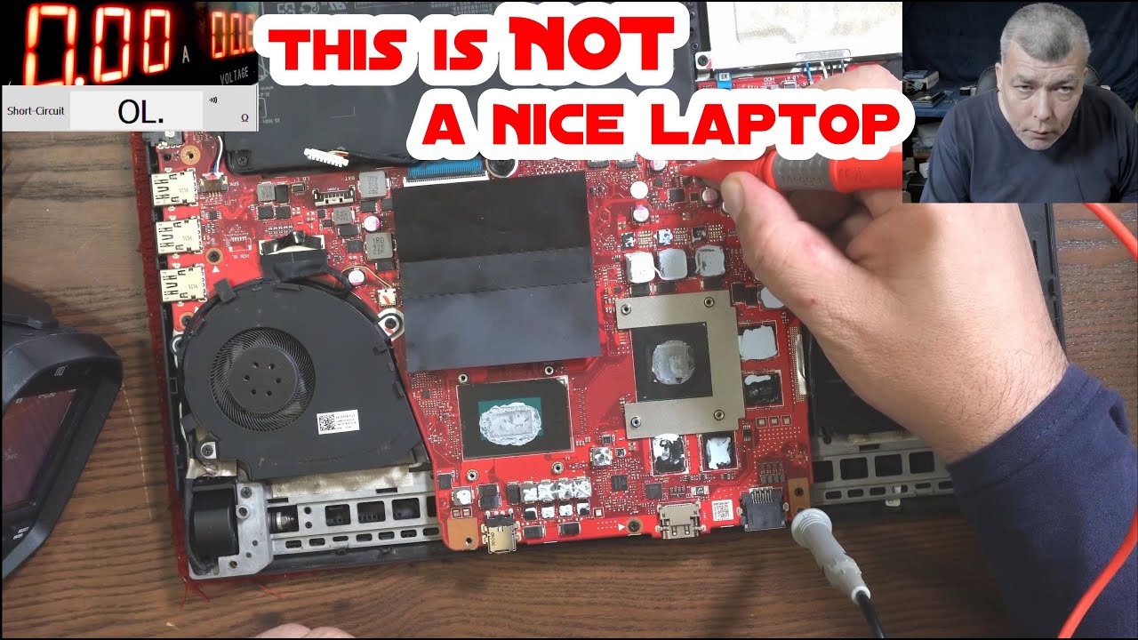 ASUS Rog STRIX G531g - No power repair - Exploding capacitor startup sound - This is sick!