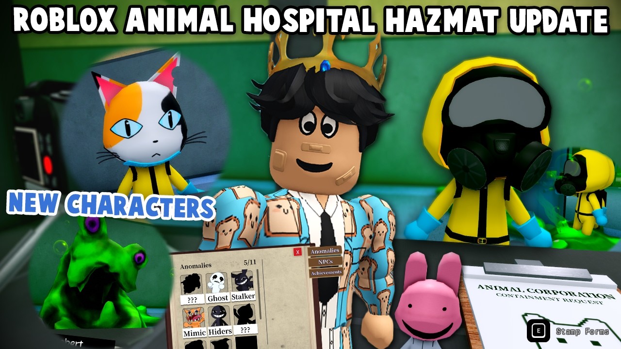 НОВОЕ ОБНОВЛЕНИЕ С КОМАНДОЙ ХИМЗАЩИТЫ В ROBLOX ANIMAL HOSPITAL! НОВЫЕ ПЕРСОНАЖИ...