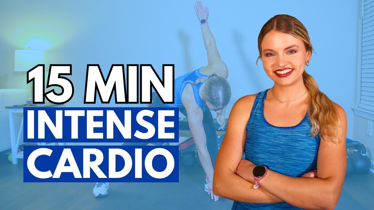 15 MIN INTENSE CARDIO WORKOUT - Advanced, interval workout with no equipment and no repeats