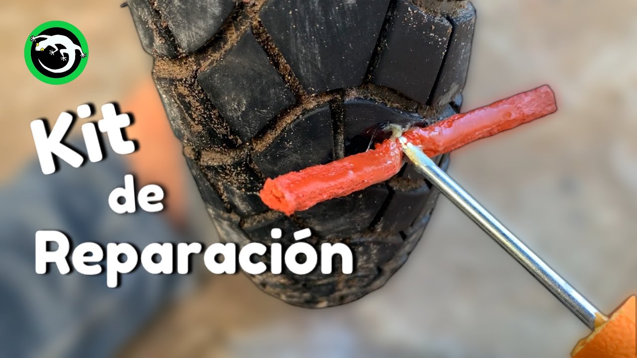 Como reparar llanta de moto ponchada