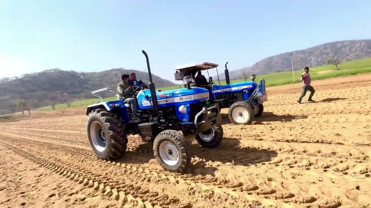 चाल test sonalika 55 तीन cylinder और New holland 5620