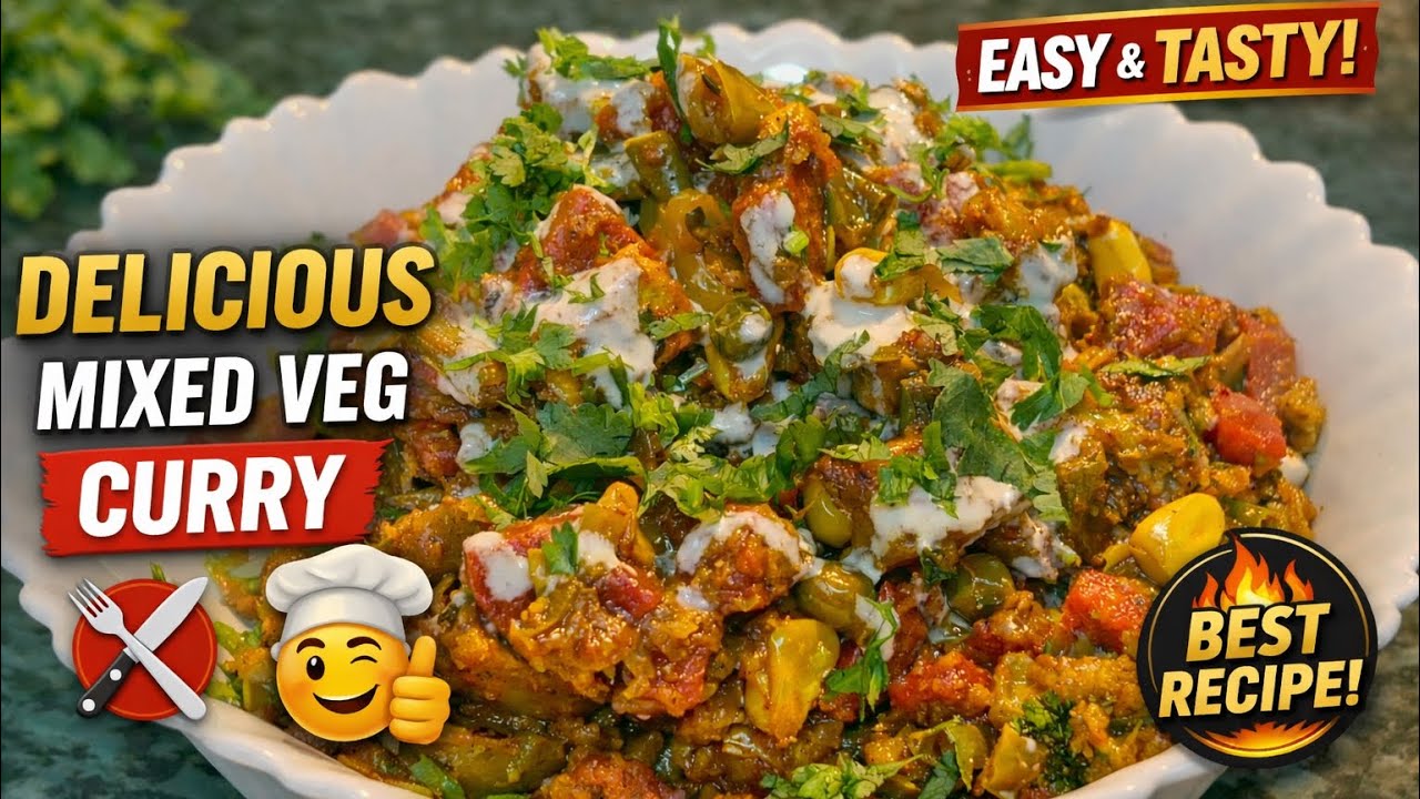Mix Veg Recipe Restaurant Style | Easy & Delicious Mixed Vegetable Curry at Home