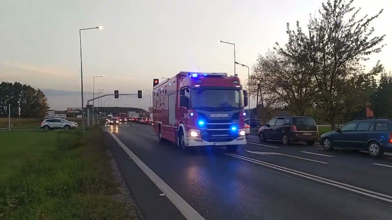 [NOWY DECON] Alarmowo SGRChem z JRG 6 Poznań do Wycieku w Rogoźnie