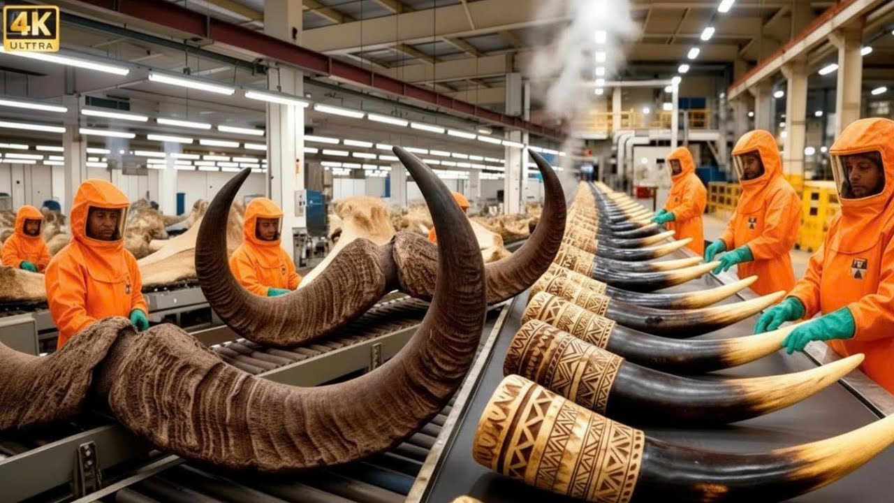 Inside a modern buffalo horn recycling factory &mdash; The Way They Are Made Is Astonishing