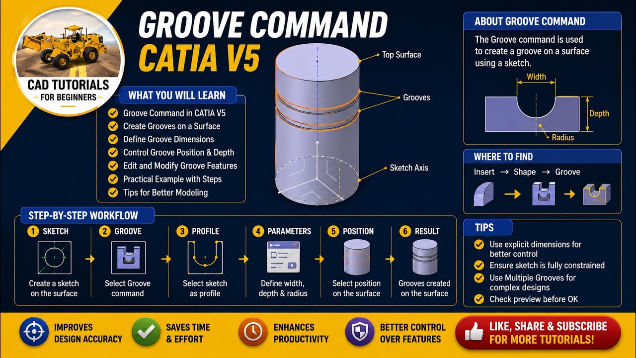 GROOVE COMMAND  CATIA V5