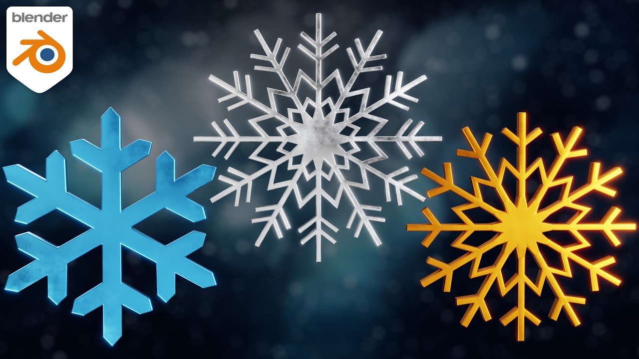 Как моделировать снежинки в Blender ❄️ (урок)