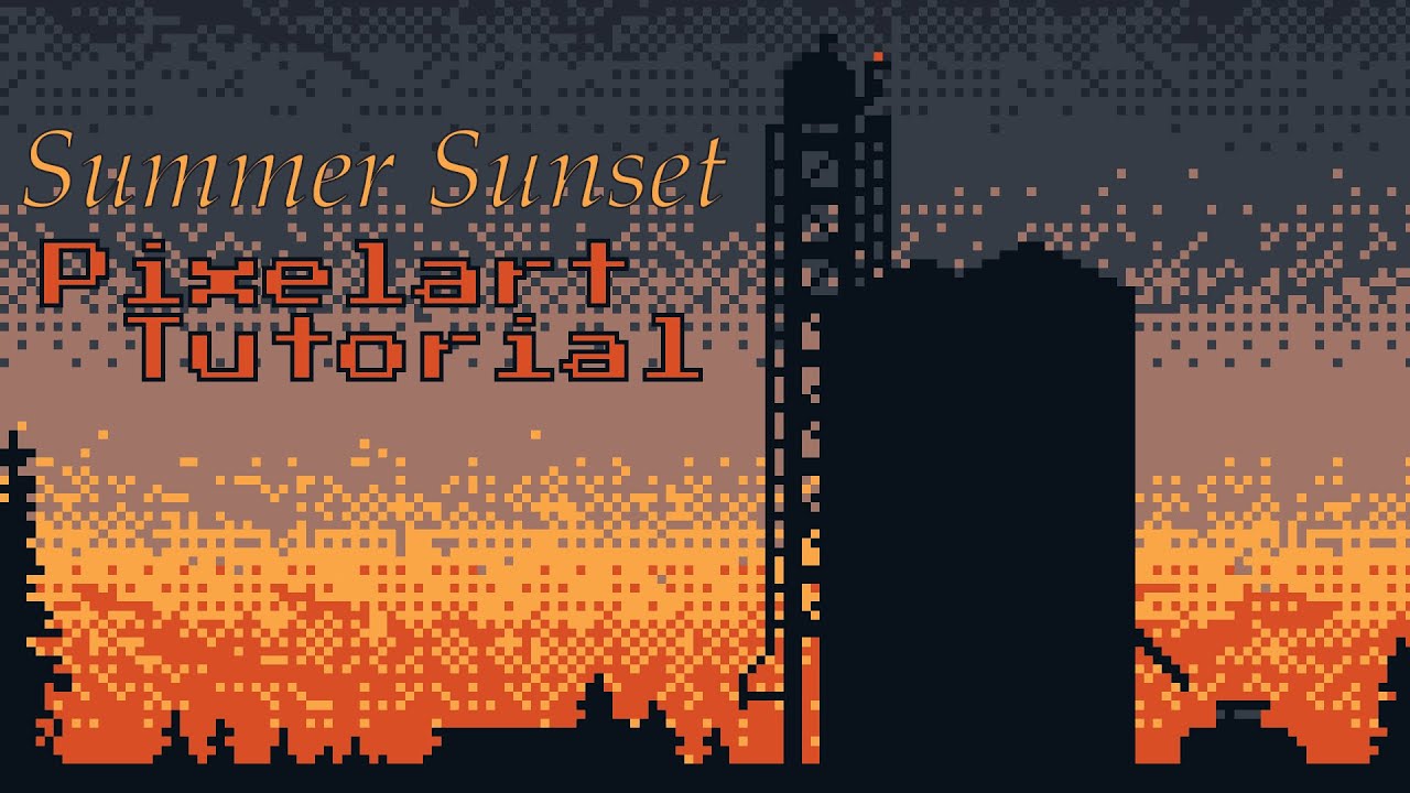 Summer Sunset Pixel Art Tutorial in Real Time