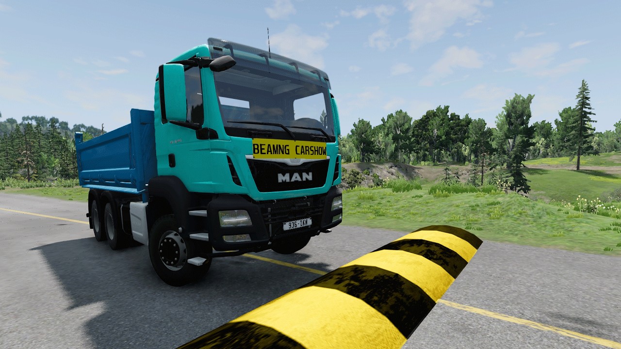 Trucks Cars Vs Massive Speed Bumps – Cars Vs Upside Down Speed Bump - BeamNG Drive