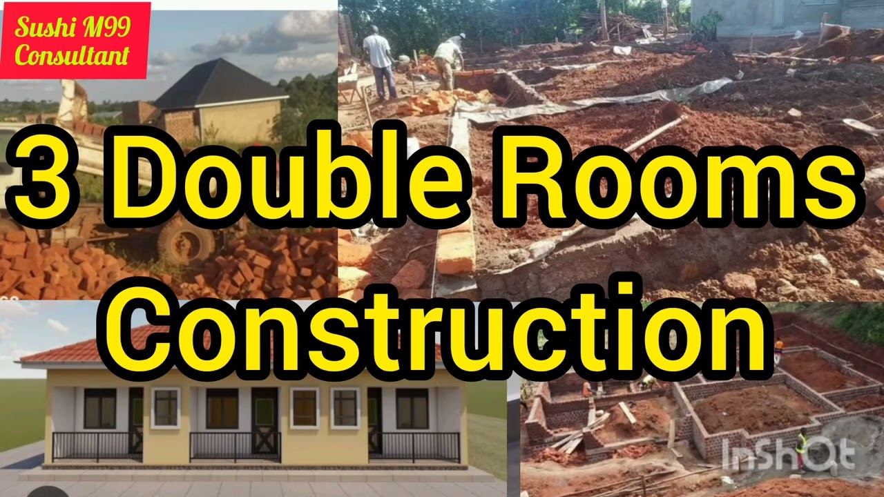 The New cost of building 3 double rental Rooms in Uganda with washroom, store, and kitchen #sushi