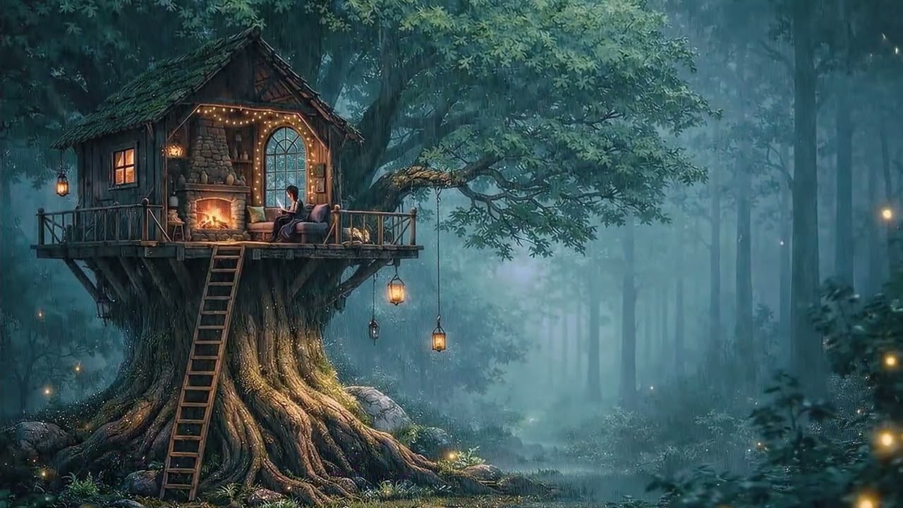Rain Sounds for Sleeping + Lofi Beats – Cozy Magic Shop Lofi