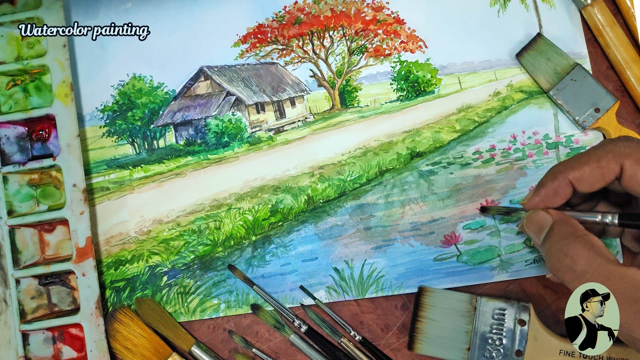 #watercolor_painting_tutorial #watercolor #landscape