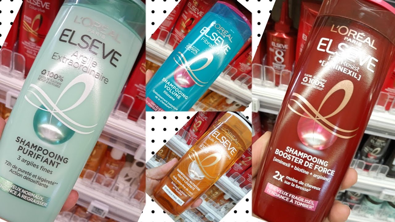 مجموعة شامبو L'Oréal elseve للشعر الدهني و الجاف،المتساقط و الضعيف ،المتقصف و الخفيف.