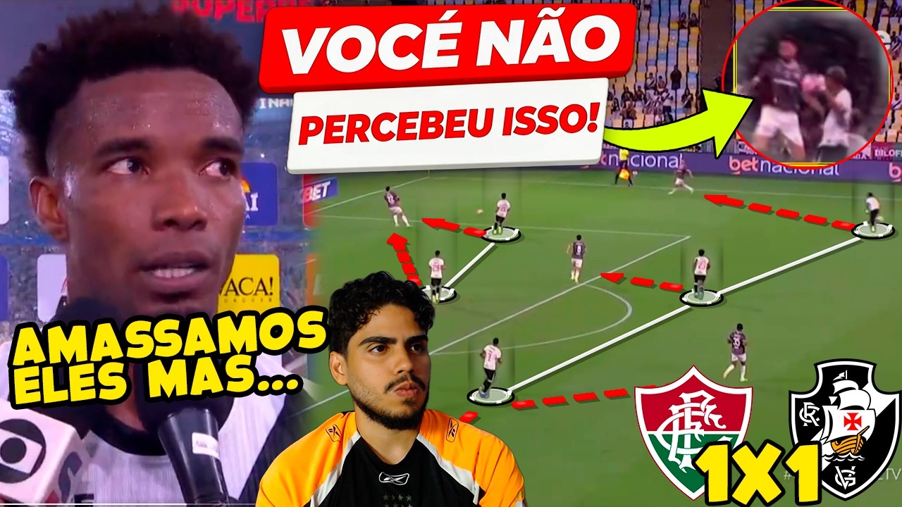 VASCO DOMINA O FLUMINENSE MAS PERDE POR ESSE SIMPLES DETALHE! ANALISE TATICA VASCO X FLUMINENSE