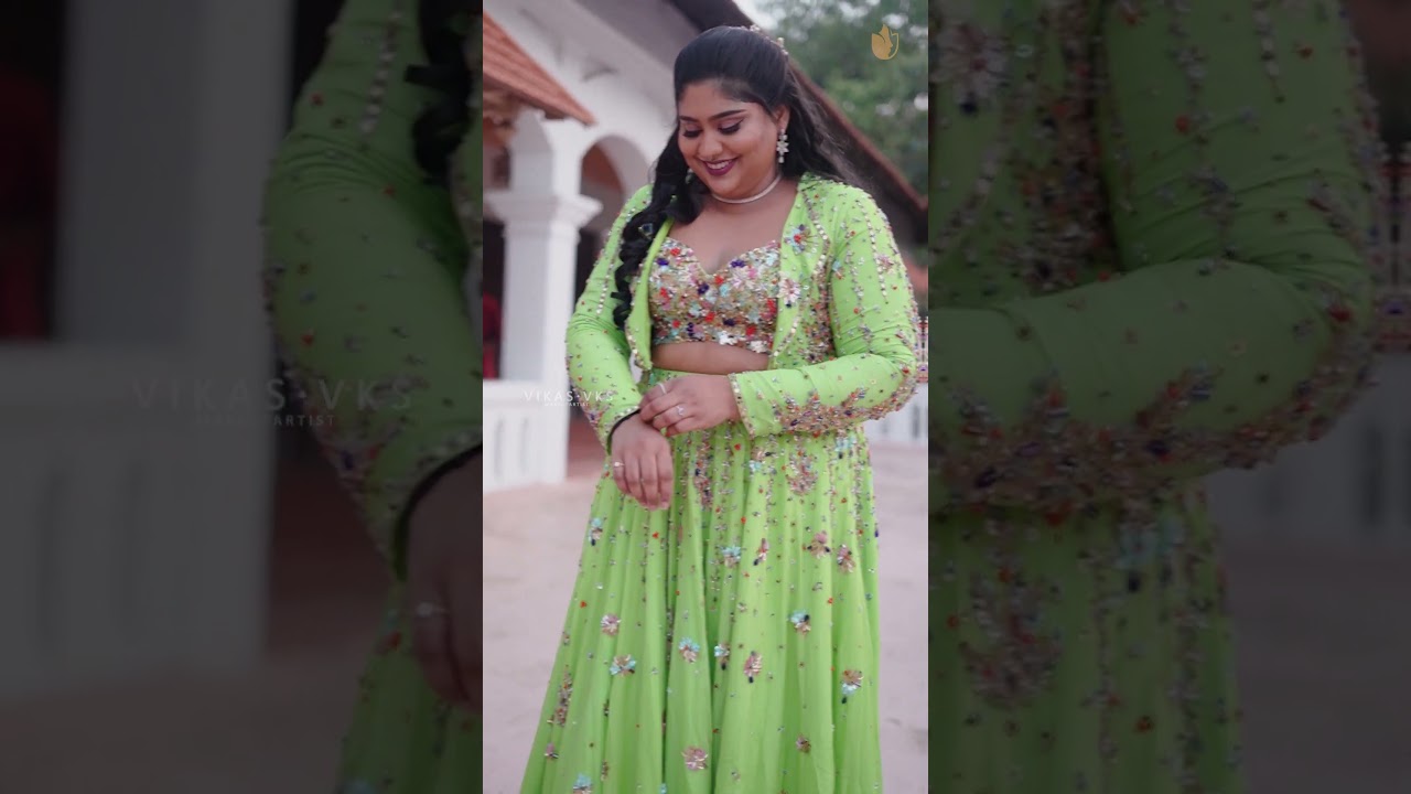 Suresh Gopi's daughter Bhagya Suresh wedding sangeet makeup #shorts #vikasvks #sureshgopi